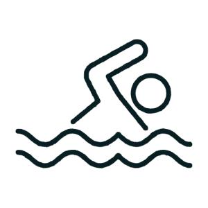 Swimmer icon indicating safe swimming conditions